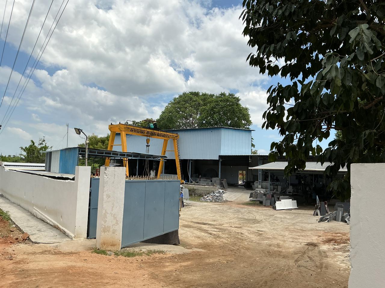Factory gate exterior
